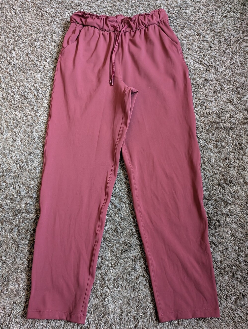 Lululemon Savannah Red Keep Moving 7/8 27" Athletic High-Rise Pants Sz 6